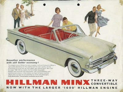 Hillman Minx Convertible brochure ca. 1962