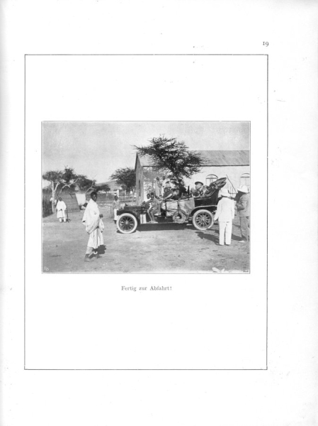 Arnold Holtz Mit Nacke-Motorwagen zu Kaiser Menelik 1908