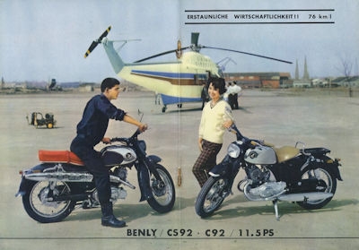 Honda Benly 125cc C92 CS92 CB92 brochure 1963