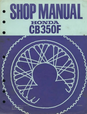 Honda CB 350 F repair manual 1972