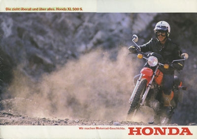 Honda XL 500 S brochure 1980