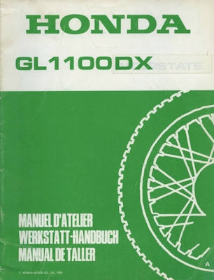 Honda GL 1100 DX repair manual 1980