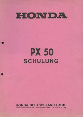 Honda PX 50 Schulungsunterlagen ca. 1983