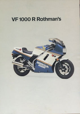 Honda VF 1000 R Rothman`s Prospekt 1986