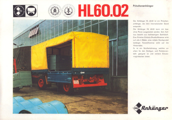 IFA Kombinat Anhänger HL 60.02 Prospekt 1979