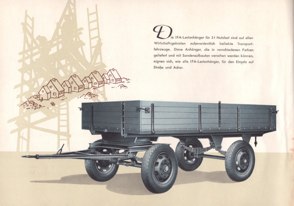 IFA Anhänger Prospekt ca 1952