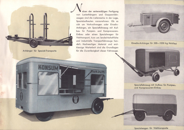 IFA Anhänger Prospekt ca 1952
