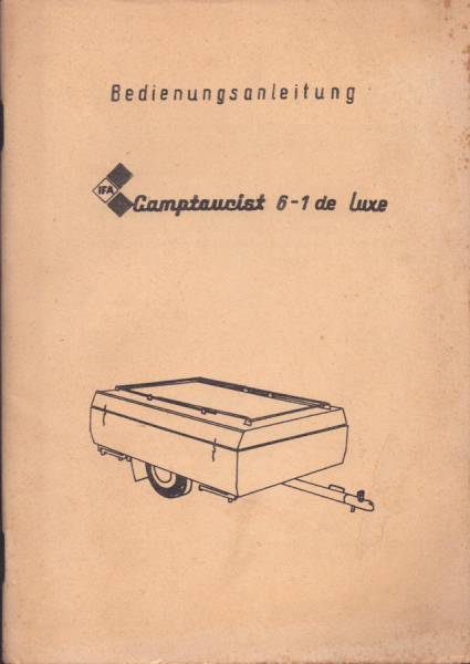 IFA Camptourist 6-1 Bedienungsanleitung 1977