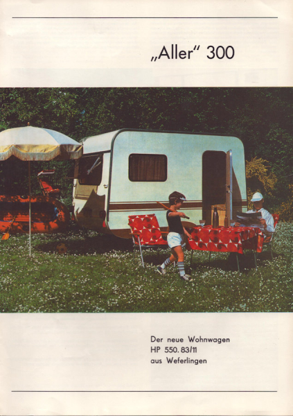 IFA Wohnwagen Aller 300 Prospekt 1983