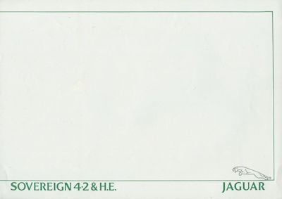 Jaguar Sovereign 4.2, 5.3 + 5.3 HE Prospekt 10.1982