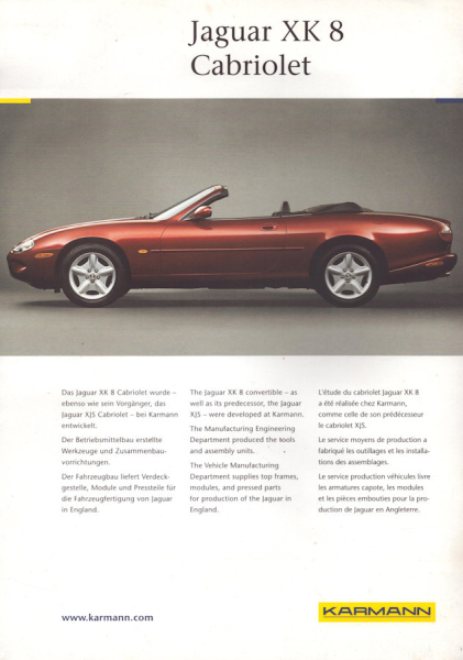 Jaguar XK 8 Cabriolet Prospekt ca. 1996