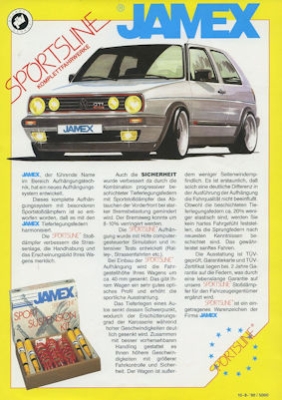 Jamex Komplett-Fahrwerke Prospekt 1990