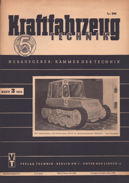 Kraftfahrzeugtechnik KFT 1953 Heft 3
