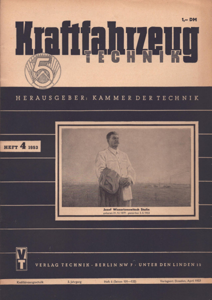 Kraftfahrzeugtechnik KFT 1953 Heft 4