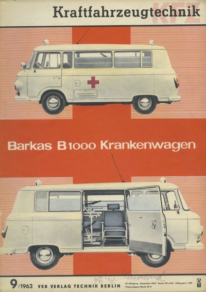 Kraftfahrzeugtechnik KFT 1963 Heft 9