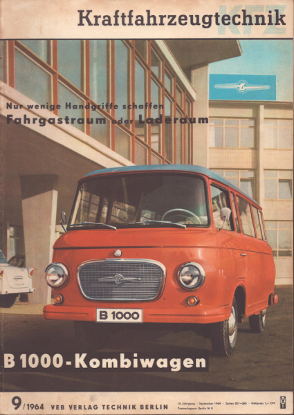 Kraftfahrzeugtechnik KFT 1964 Heft 9