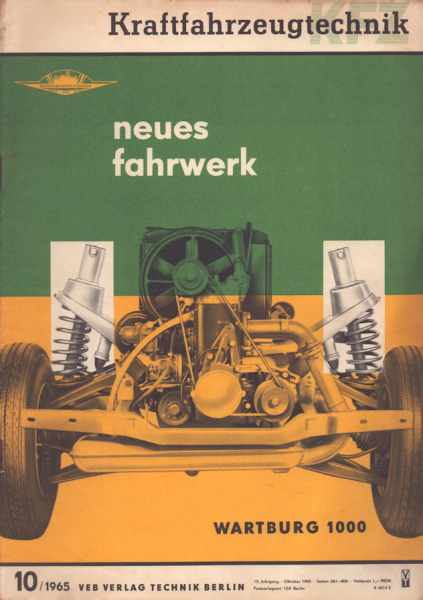 Kraftfahrzeugtechnik KFT 1965 Heft 10