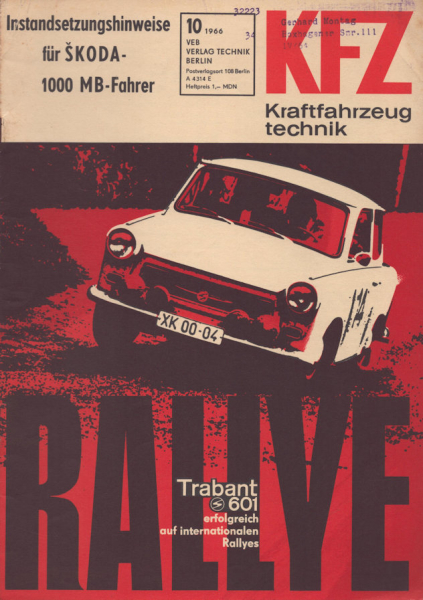 Kraftfahrzeugtechnik KFT 1966 Heft 10