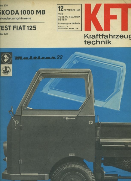 Kraftfahrzeugtechnik KFT 1968 Heft 12