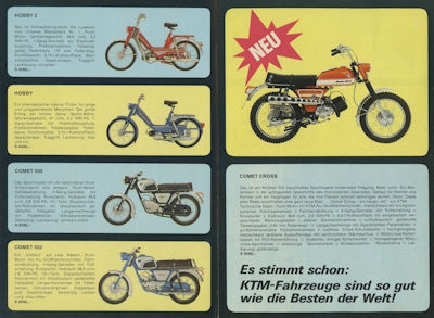 KTM Mopeds and bicycles program 1960s