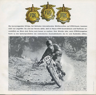 KTM Comet 50 / 100 Prospekt 1960er Jahre