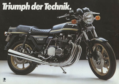 Kawasaki Z 1000 Fuel Injection Prospekt ca. 1980