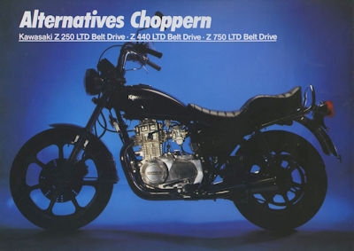 Kawasaki Z 250 LTD, Z 440 + 750 LTD Belt-Drive Prospekt ca. 1983