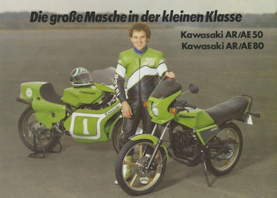 Kawasaki AR / AE 50 + AR / AE 80 Prospekt ca. 1984