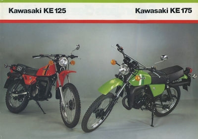 Kawasaki KE 125 + KE 175 Prospekt ca. 1986