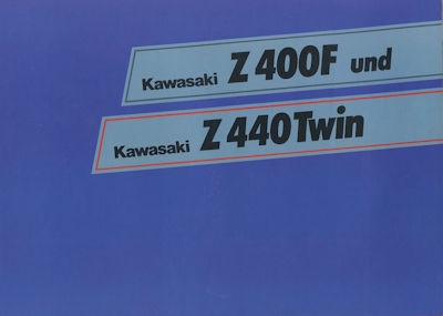 Kawasaki Z 400 F + Z 440 Twin Prospekt ca. 1984