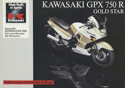 Kawasaki GPX 750 R Gold Star Prospekt 1988