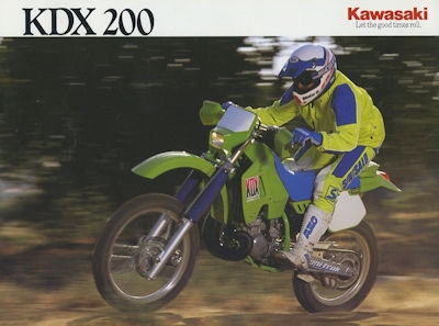 Kawasaki KDX 200 brochure ca. 1990