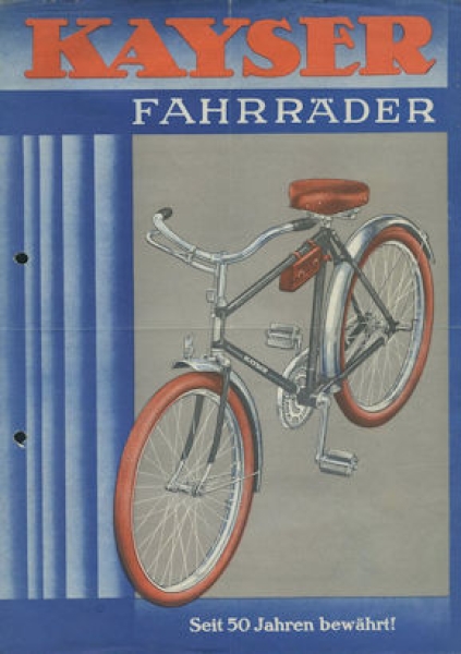 Kayser Fahrrad Prospekt 1930er Jahre