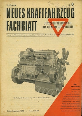 Das Kraftfahrzeug Fachblatt 1948 No. 8