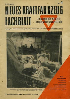 Das Kraftfahrzeug Fachblatt 1949 No. 4