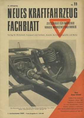 Das Kraftfahrzeug Fachblatt 1949 Heft 11