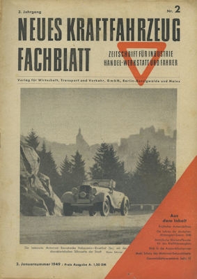 Das Kraftfahrzeug Fachblatt 1949 No. 2