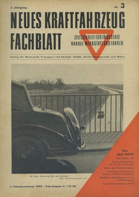 Das Kraftfahrzeug Fachblatt 1949 Heft 3