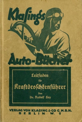 Klasings Auto-Bücher Kraftdroschkenführer Bd. 26 1926