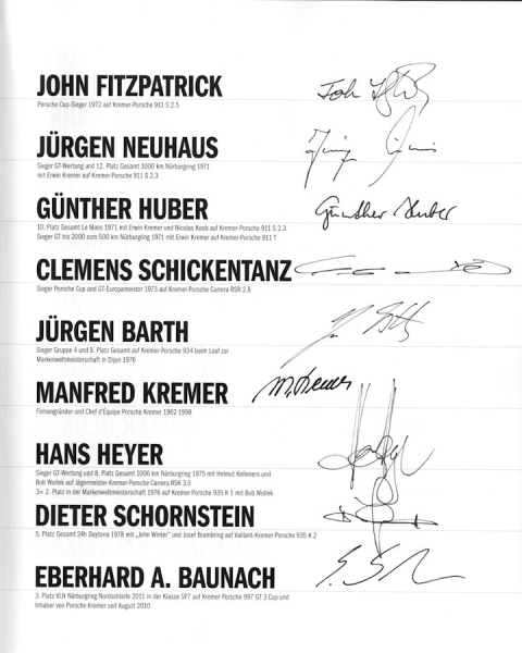 Kahnt / Thier / Trispel / Weber Porsche Kremer Nr. 65 / 250 1962-2012