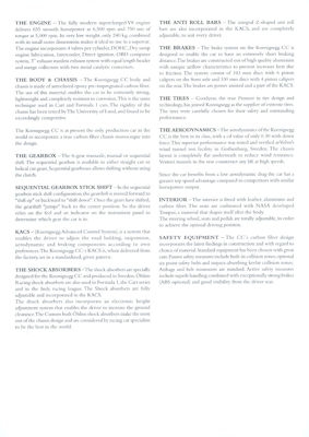 Koenigsegg CC Prospekt-Mappe 1999