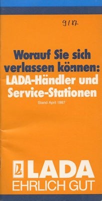 Lada Händler und Service-Stationen 4.1987