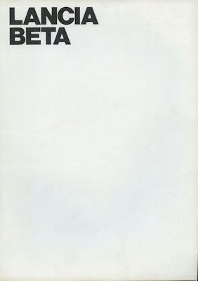 Lancia Beta brochure ca. 1973