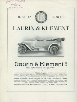 Laurin & Klement 11/30 HP Prospekt 1913