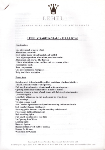 Lehel Coachbuilders and Sporting Motorhomes Mappe 6.2006