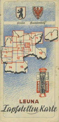 Leuna Zapfstellen-Karte Nr. 8a 1930er Jahre