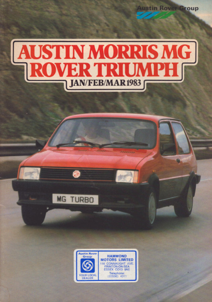 Austin Rover Group Programm Jan.-March 1983