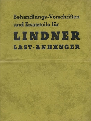 Lindner Follower owner`s manual 1930s