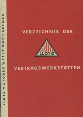 Lloyd Verzeichnis für Vertragswerkstätten 1957