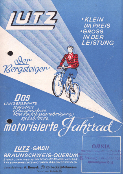 Lutz Standard Modell G 50 Prospekt 1950er Jahre